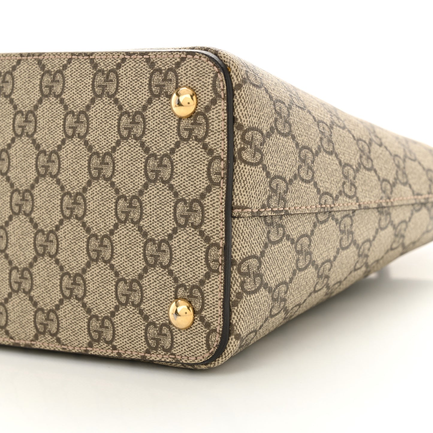 GG Supreme Monogram Small Zip Top Tote Beige Tuscany