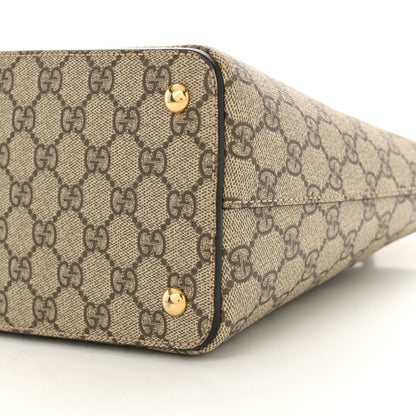 Gucci GG Supreme Monogram Small Zip Top Tote Beige Tuscany 10 of 17