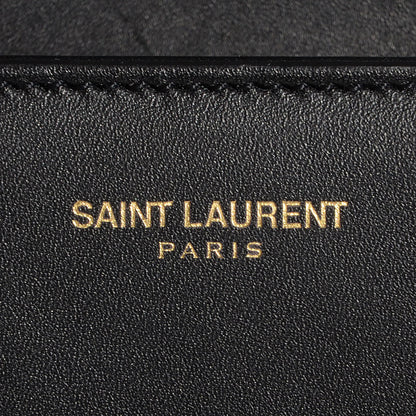 Saint Laurent Leather Velvet Small Monogram Université Shoulder Bag Black 6 of 9