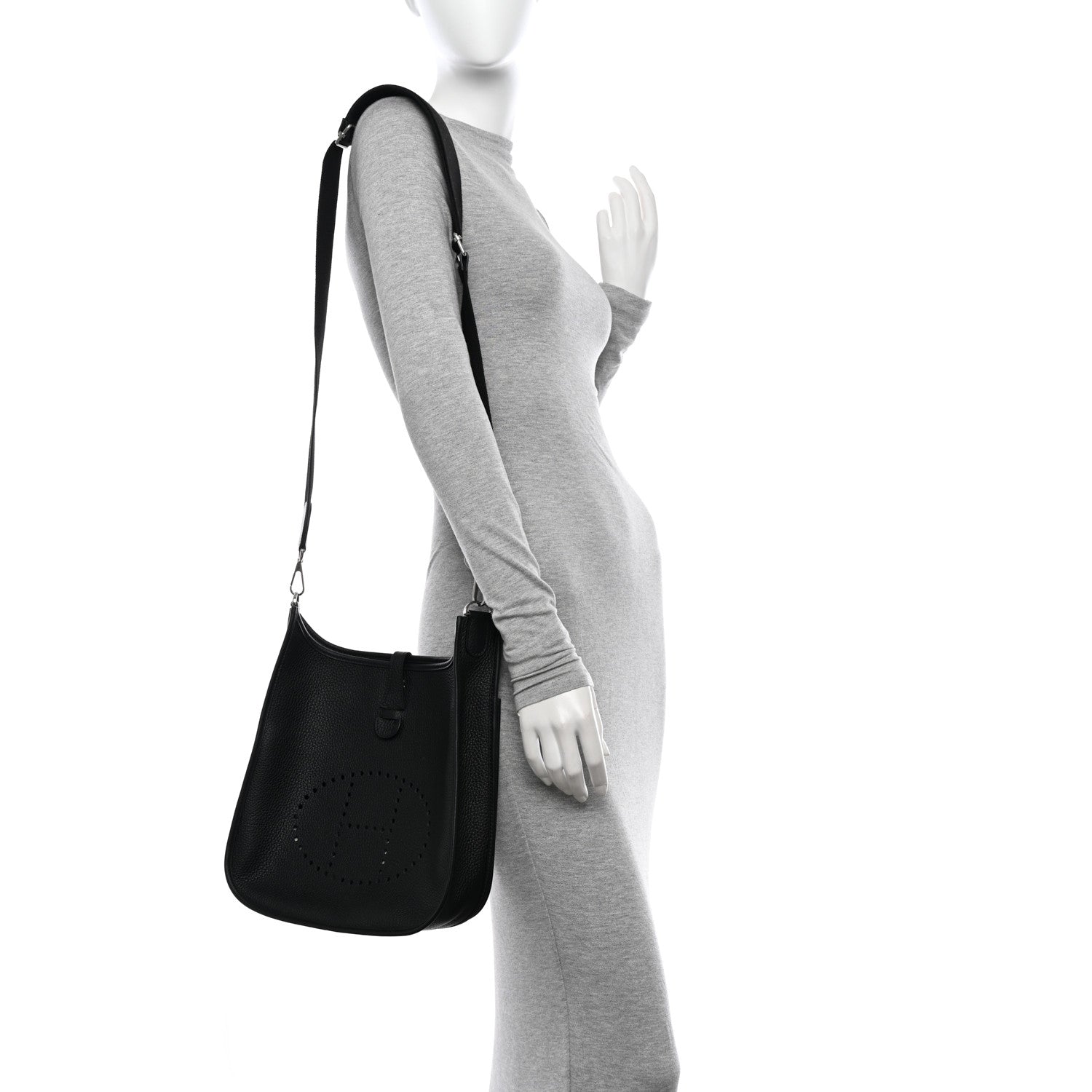 Hermes Taurillon Clemence Evelyne III PM Black 2 of 11