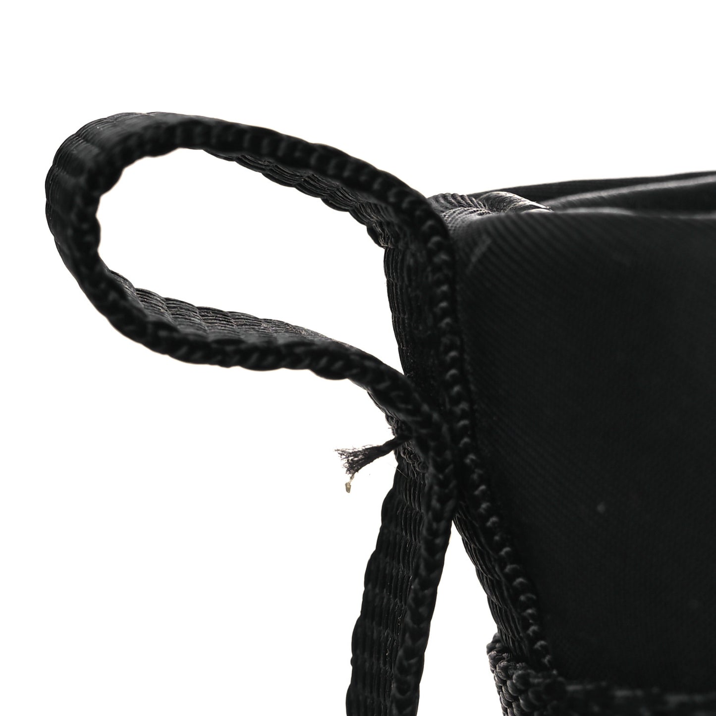 Re-Nylon Gabardine Triangle Womens Wheel Pouch Pocket High Top Sneakers 38 Black