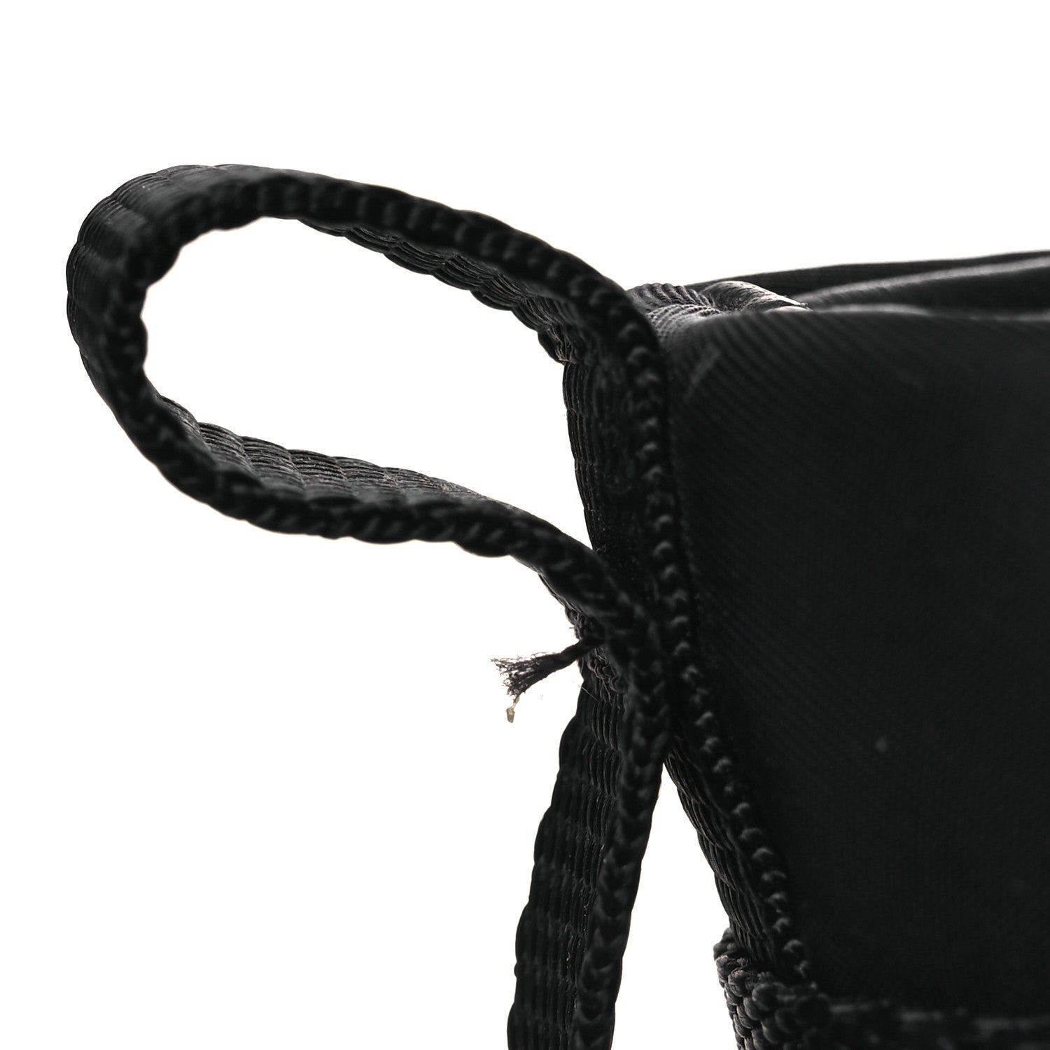 Prada Re-Nylon Gabardine Triangle Womens Wheel Pouch Pocket High Top Sneakers 38 Black 11 of 12