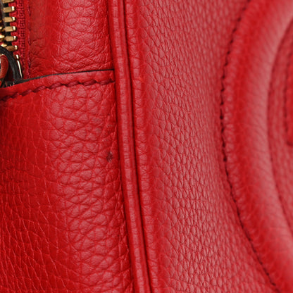Gucci Pebbled Calfskin Small Soho Disco Bag Tabasco Red 12 of 13