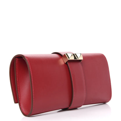 Hermes Tadelakt Medor 23 Clutch Rouge Vif 3 of 7