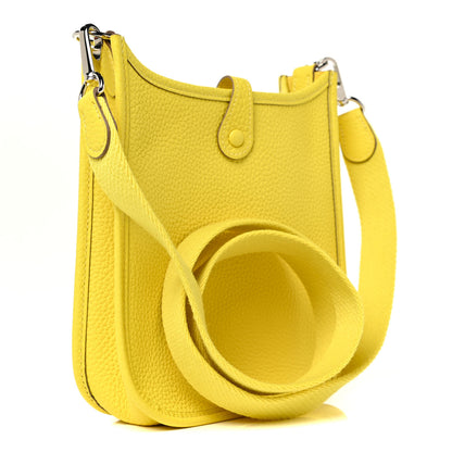 Hermes Taurillon Clemence Evelyne TPM Lime 2 of 10