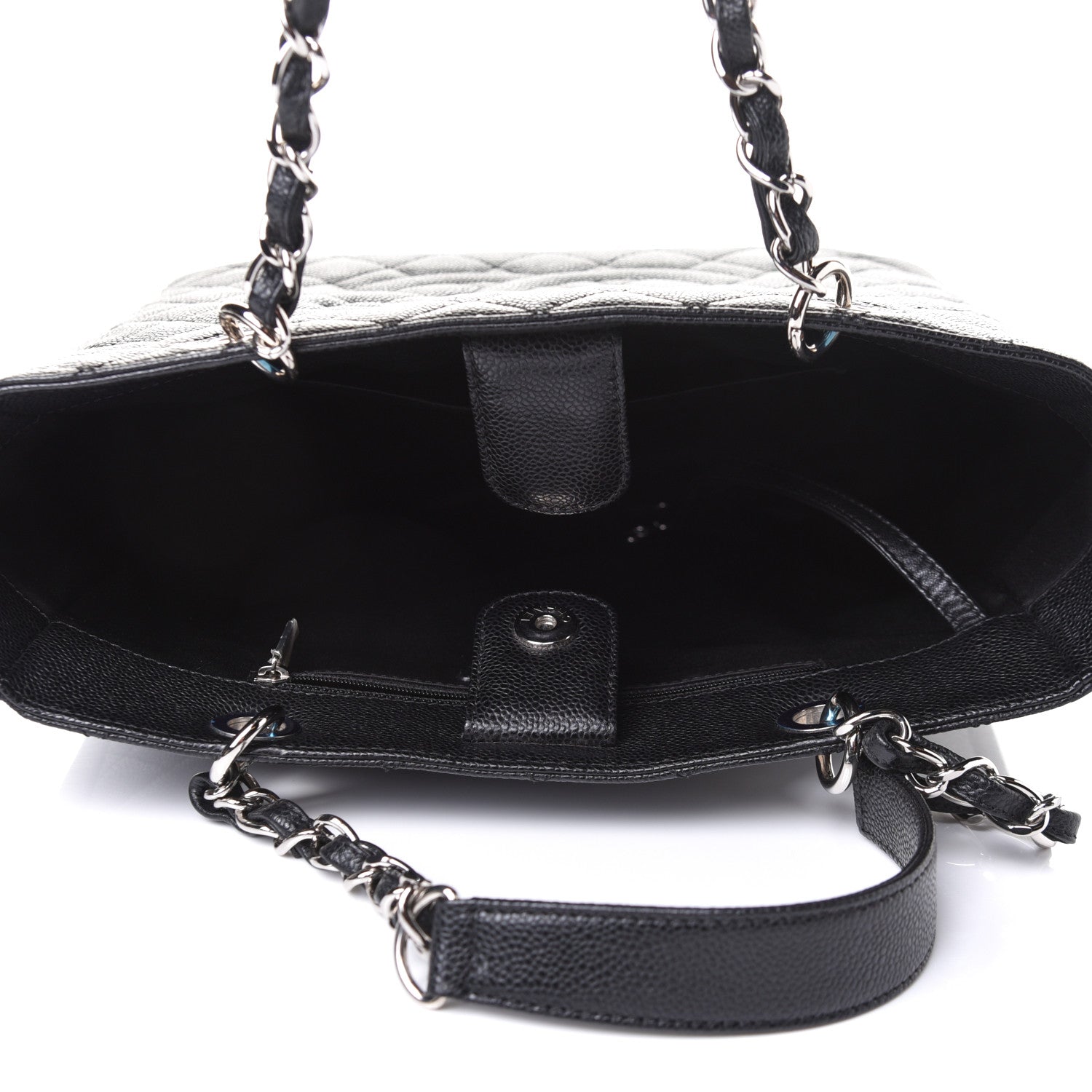 Chanel Caviar Quilted Petit Shopping Tote PST Black 5 of 10