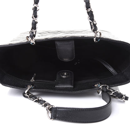 Chanel Caviar Quilted Petit Shopping Tote PST Black 5 of 10