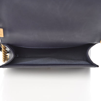 Chanel Lambskin Quilted Medium Boy Flap Dark Navy 5 of 8
