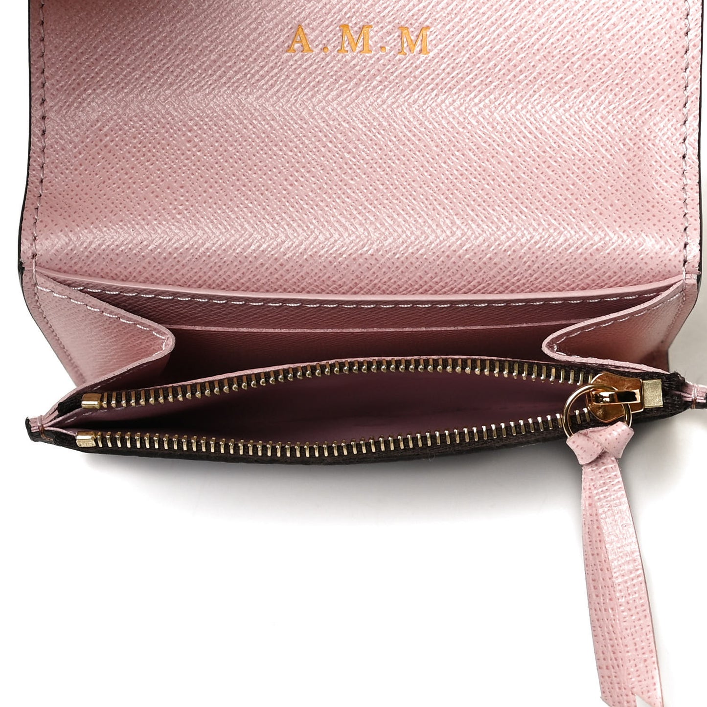 Damier Ebene Rosalie Coin Purse Rose Ballerine