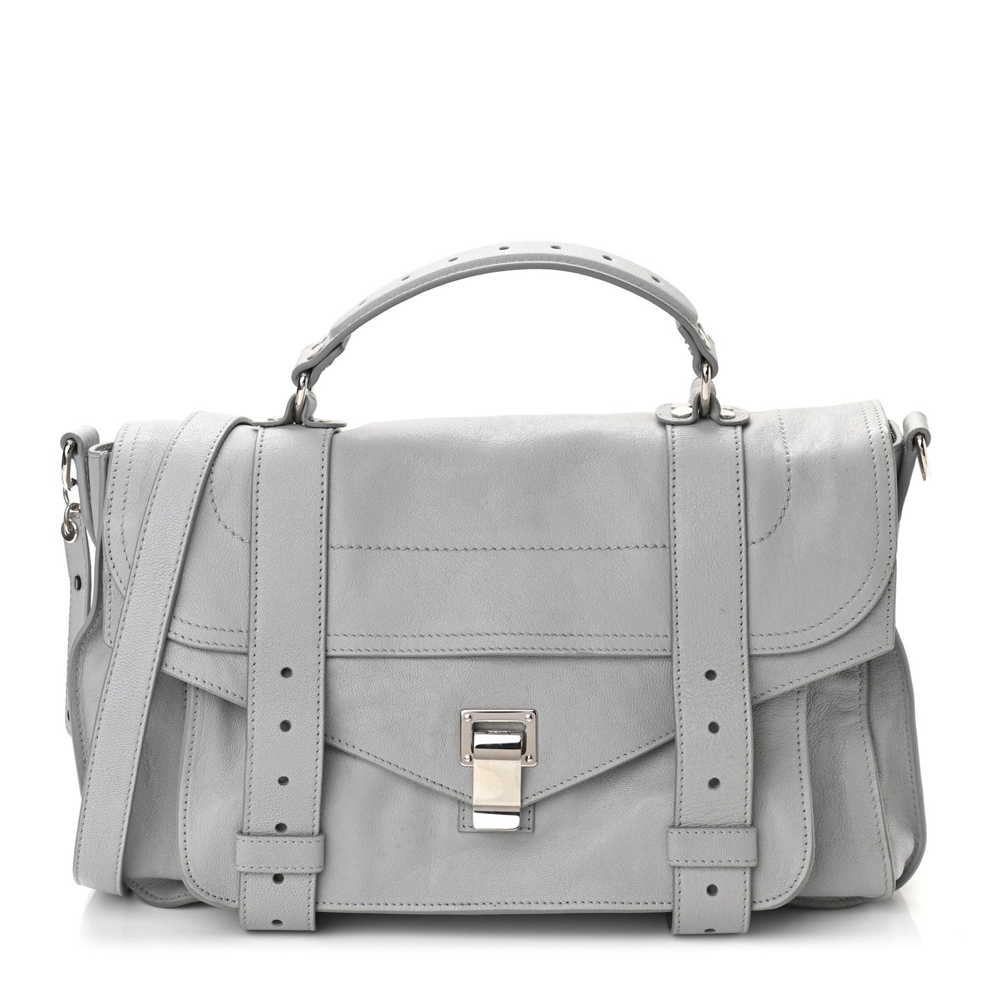 Lambskin Medium PS1 Satchel Dove Grey