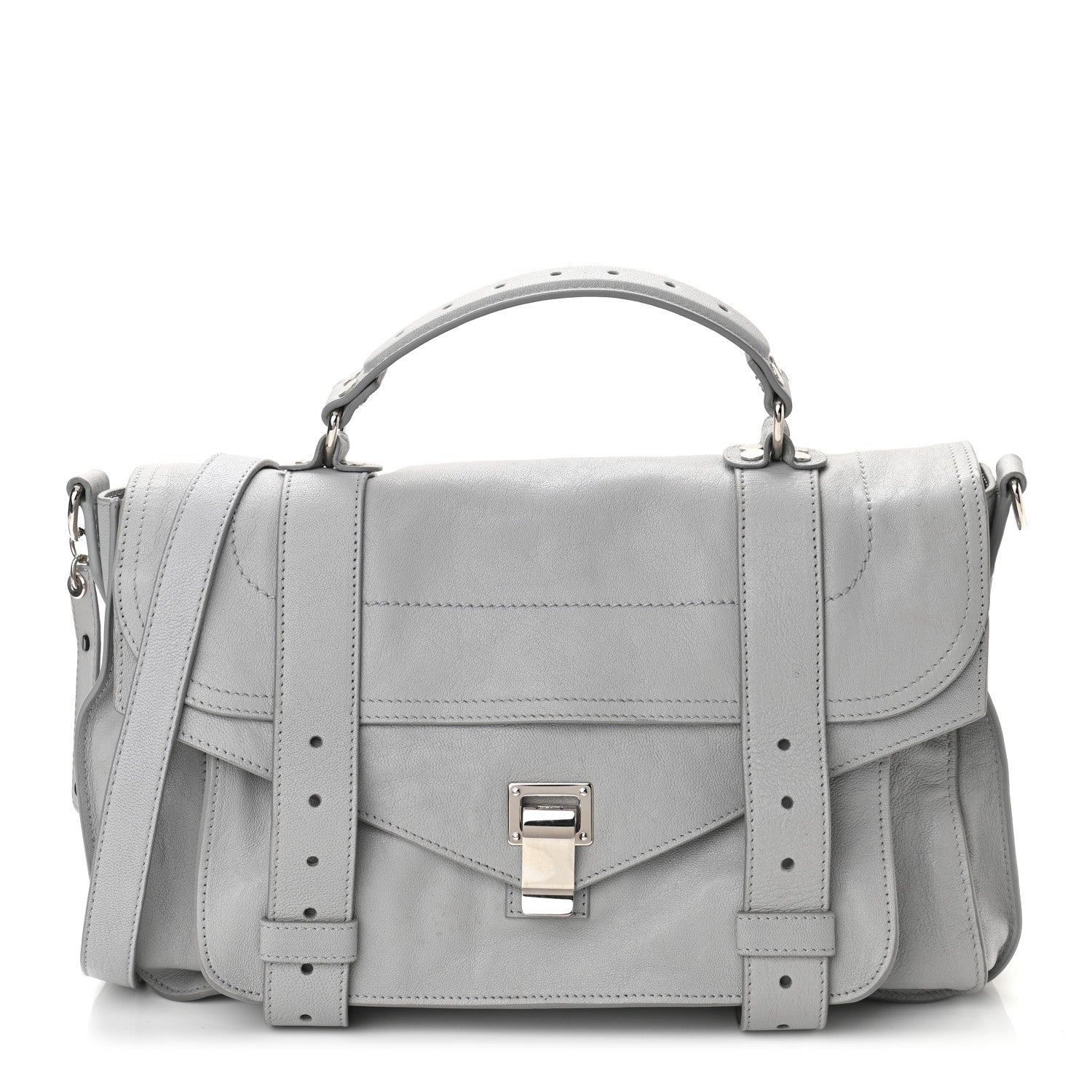 Proenza Schouler Lambskin Medium PS1 Satchel Dove Grey 1 of 10