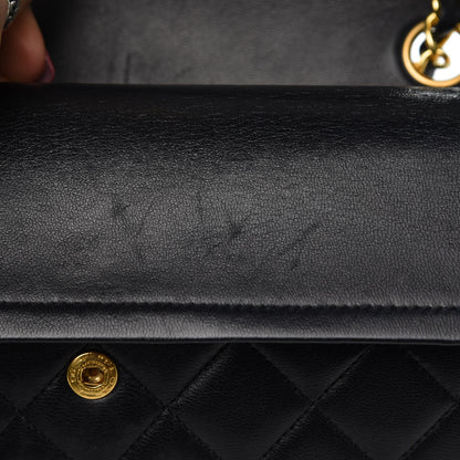 Chanel Lambskin Quilted Medium Double Flap Black 13 of 13