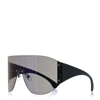 Chanel Acetate Shield Runway 71217 Sunglasses Black 1 of 4