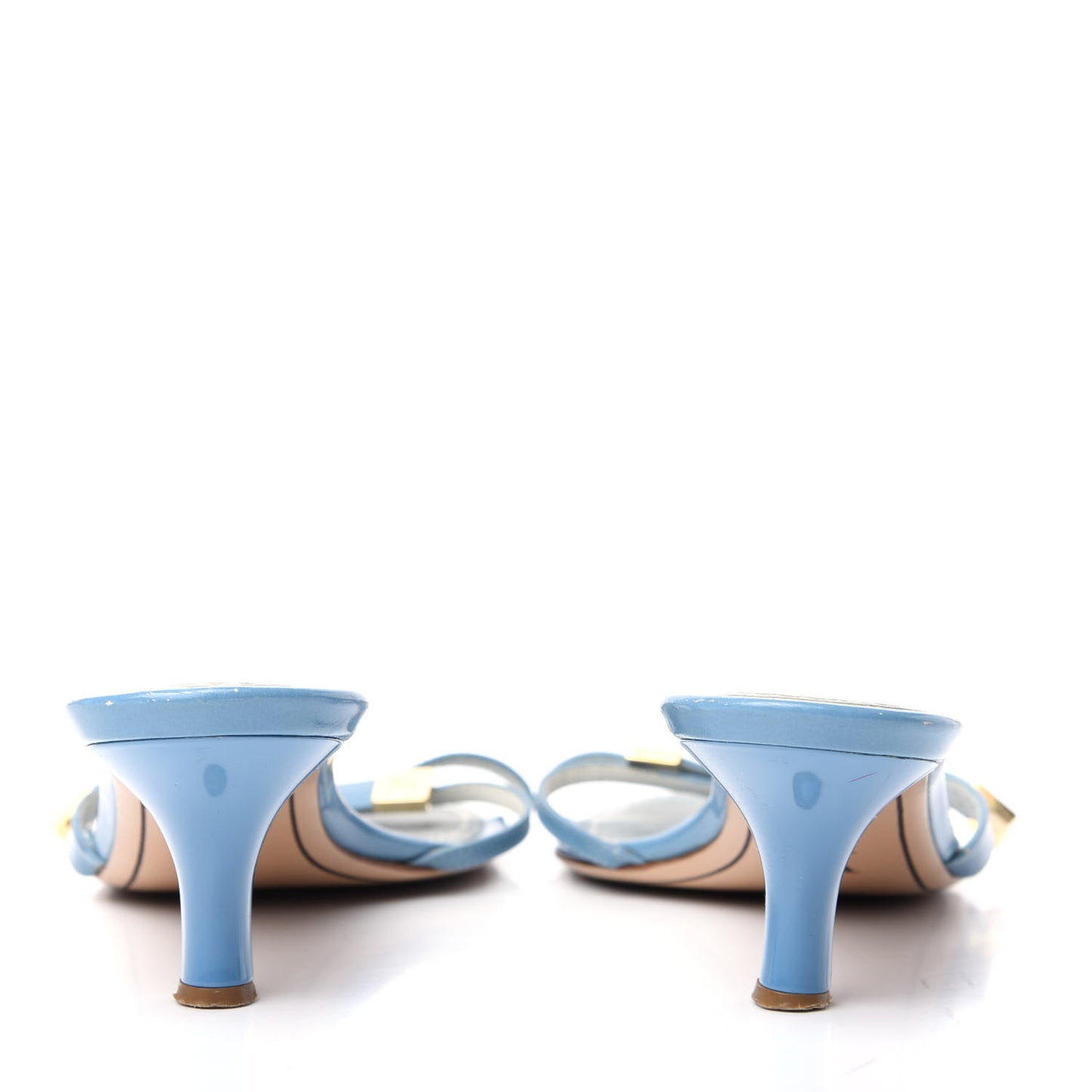 Patent Strappy Bow Sandals 37.5 Blue