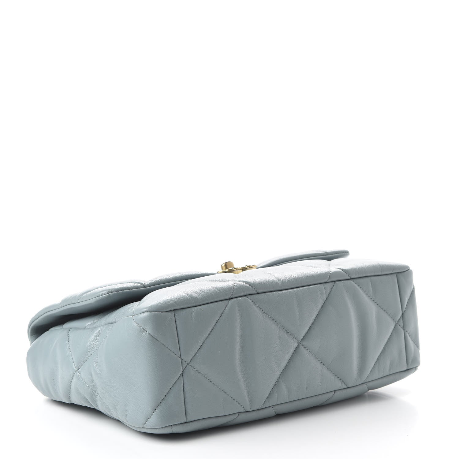 Chanel Goatskin Quilted Large 19 Flap Blue 4 of 11