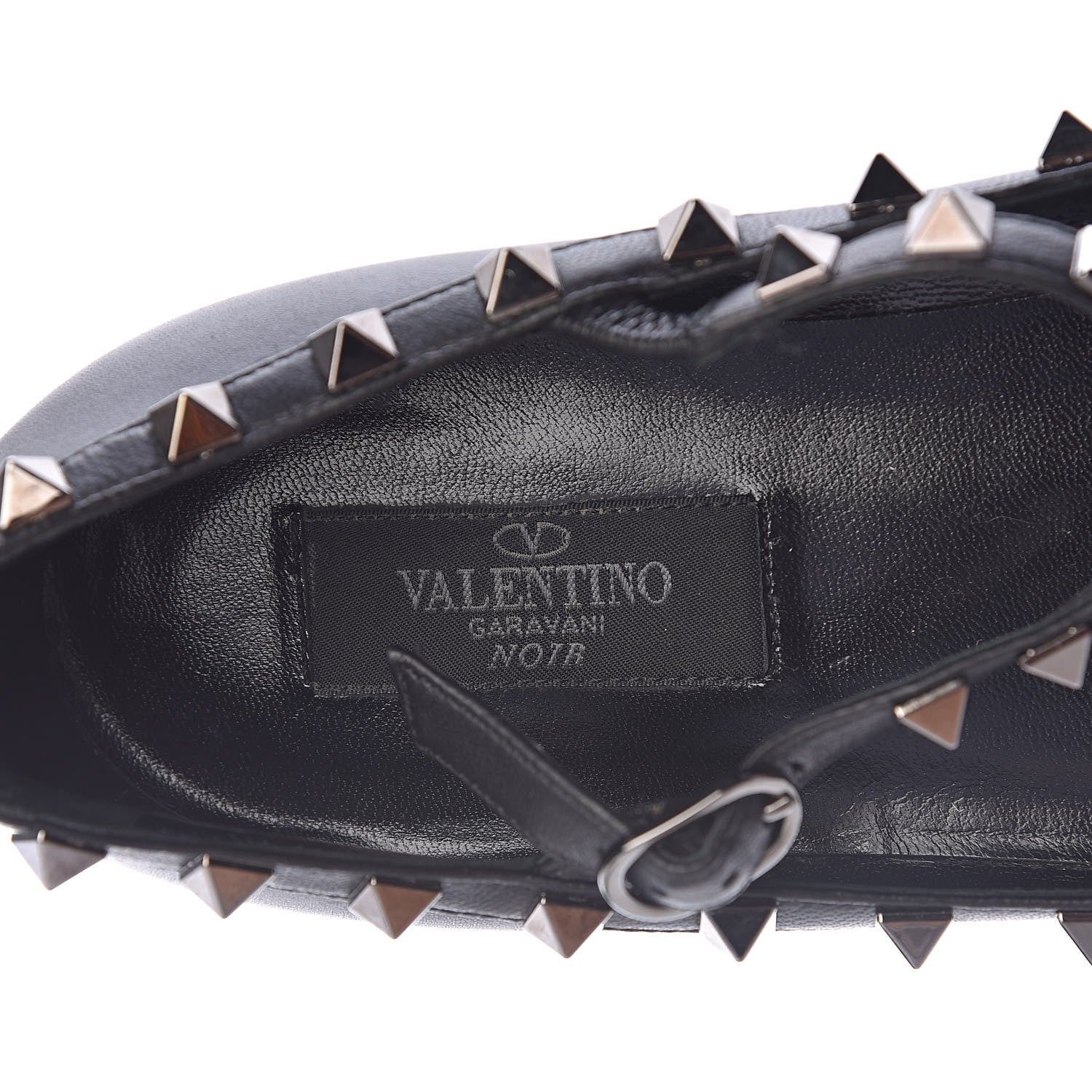 Valentino Garavani Nappa Rockstud Cage Ballerina Flats 38 Black 7 of 12