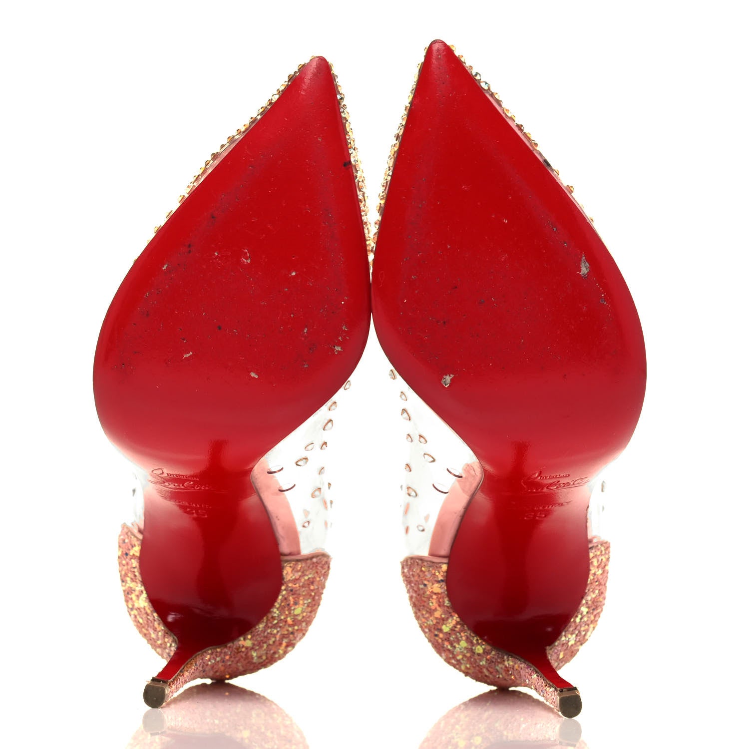 Christian Louboutin PVC Glitter Degrastrass 100 Pumps 35 Pink 5 of 8