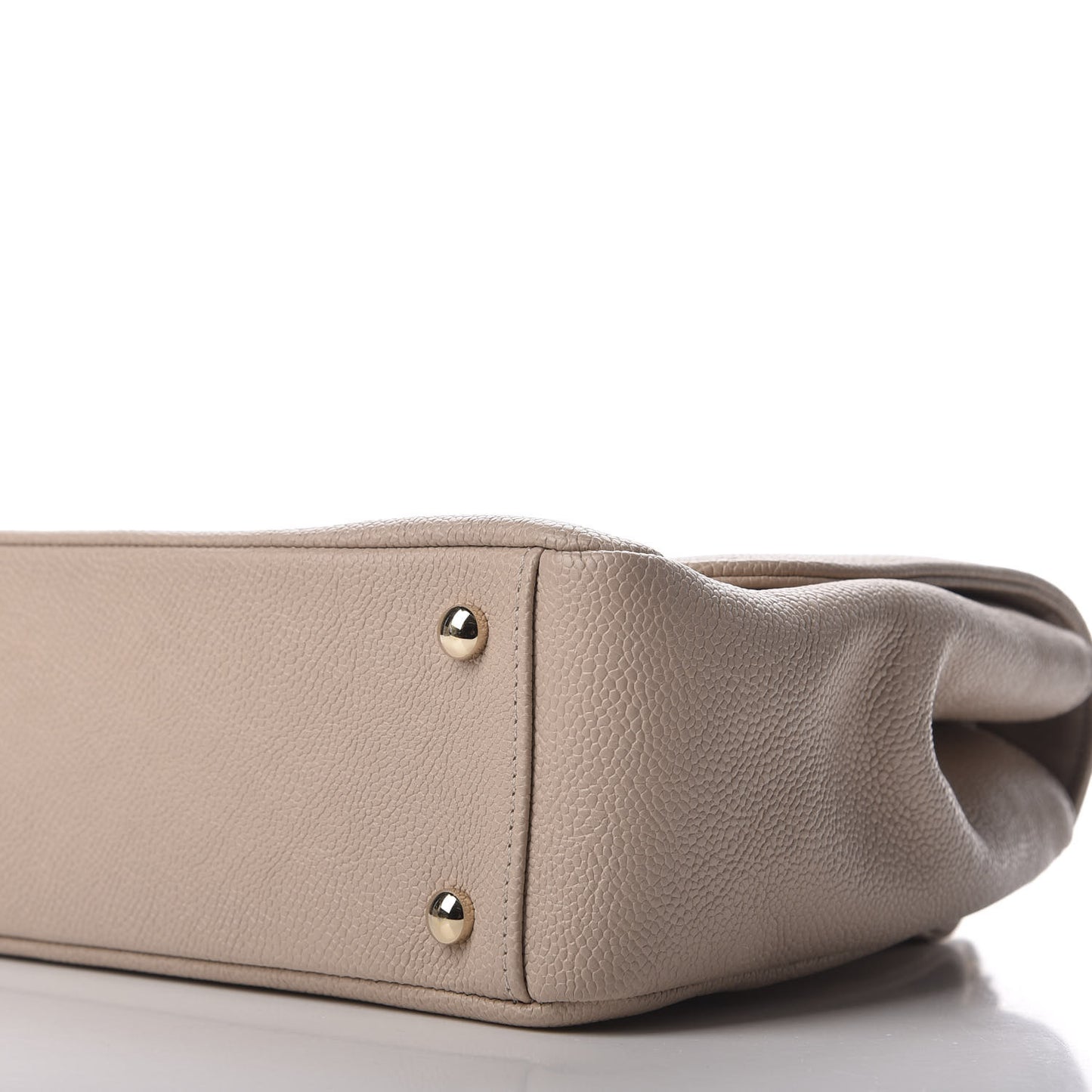 Caviar Quilted Flap Light Beige