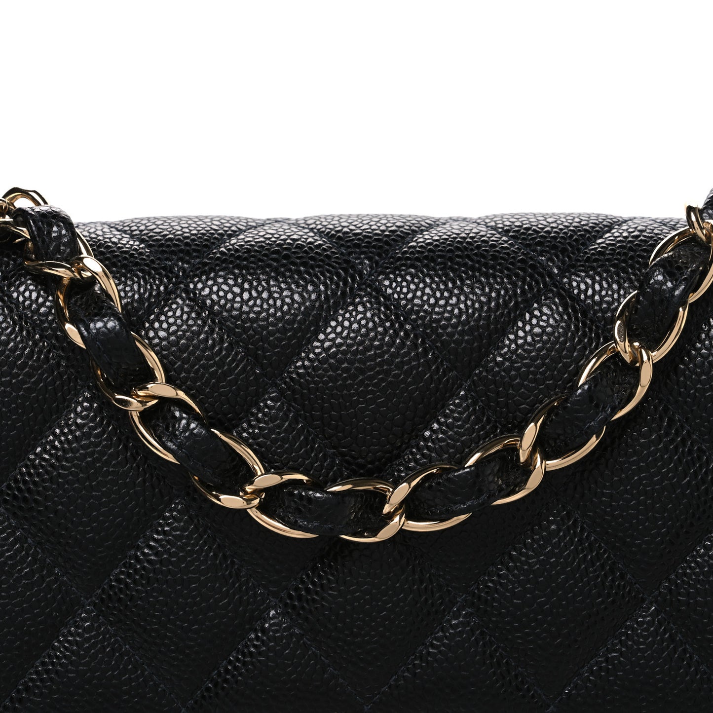 Caviar Jumbo Single Flap Black