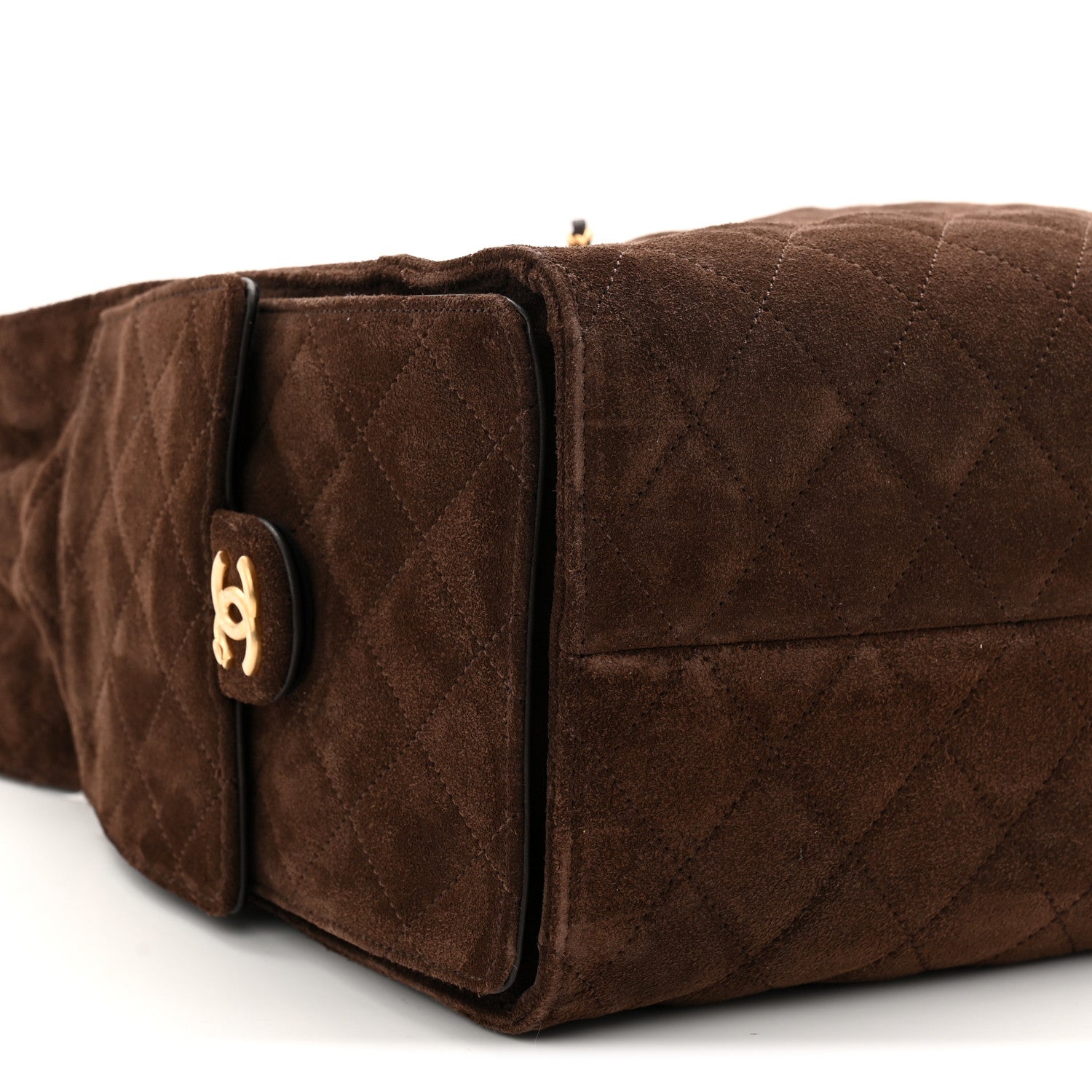 Chanel Suede Quilted Medium Chanel 25 Handbag Dark Brown 10 of 11