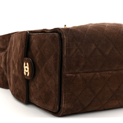 Chanel Suede Quilted Medium Chanel 25 Handbag Dark Brown 10 of 11
