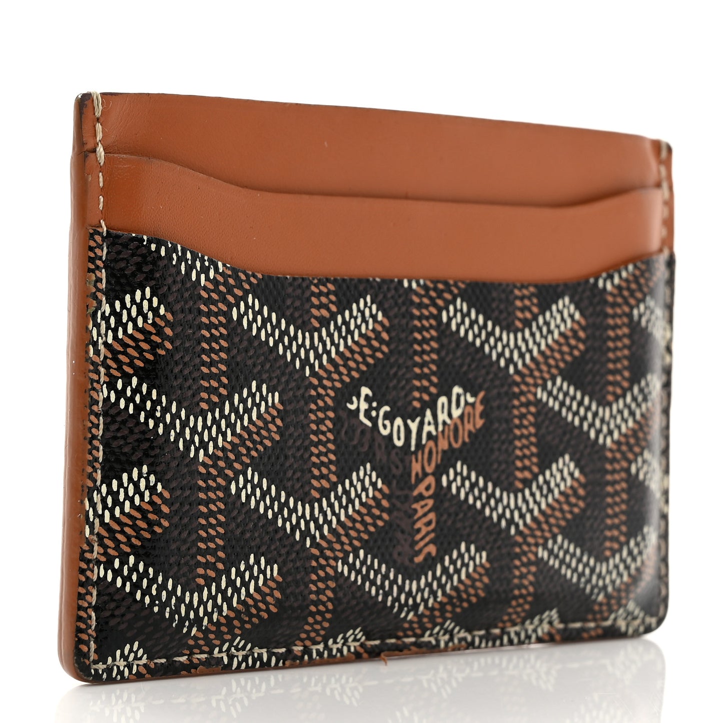 Goyardine Saint Sulpice Card Holder Black Gold