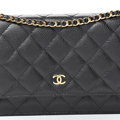 Chanel Caviar Quilted Wallet On Chain WOC Black 8 of 12