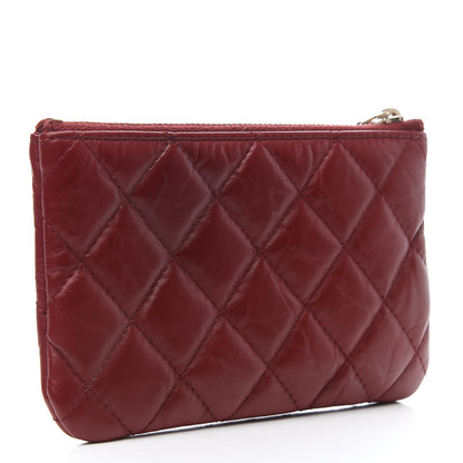 Chanel Aged Calfskin Quilted Small Reissue Cosmetic Case Burdundy 3 of 9