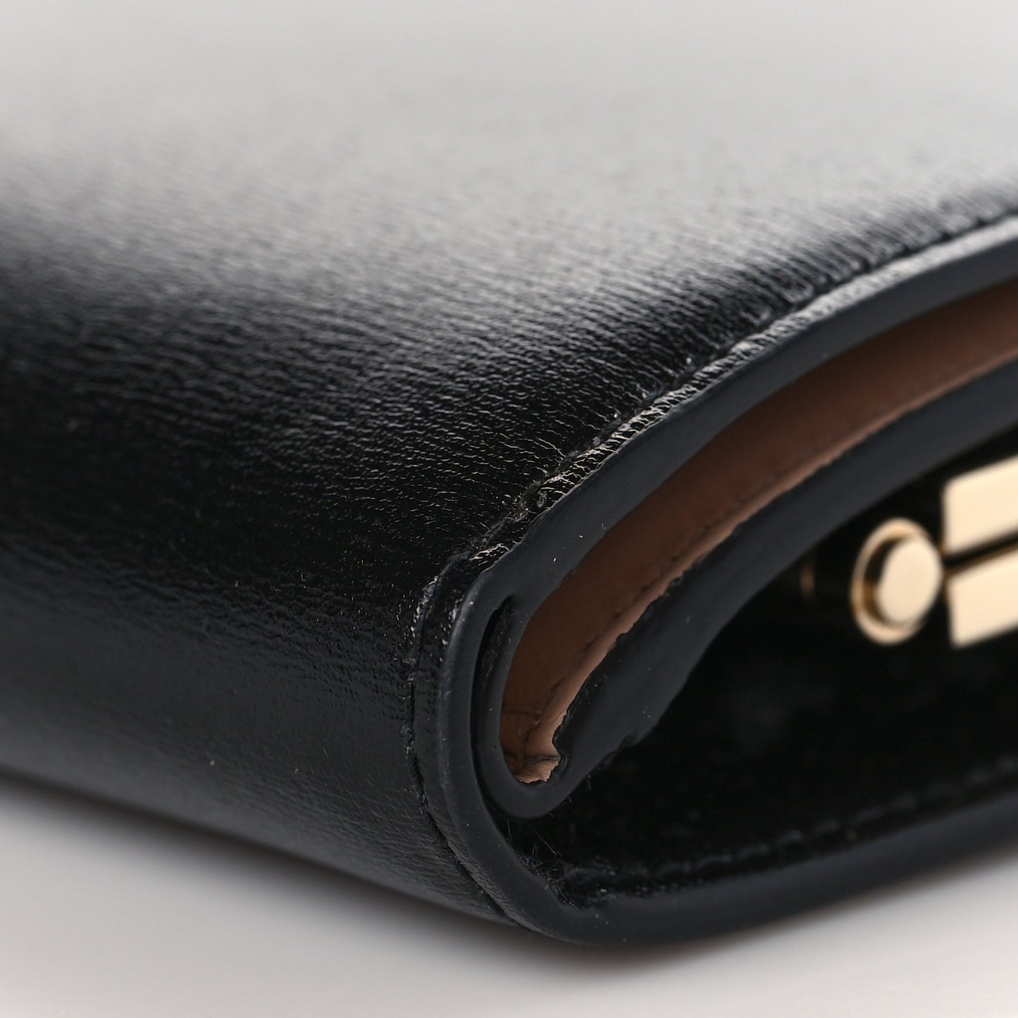 Nappa Skull Four Ring Knuckle Wallet On Chain Black