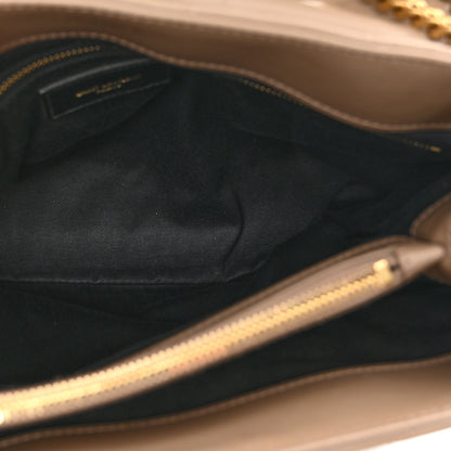 Saint Laurent Calfskin Y Quilted Monogram Medium Loulou Chain Satchel Dark Beige 6 of 10