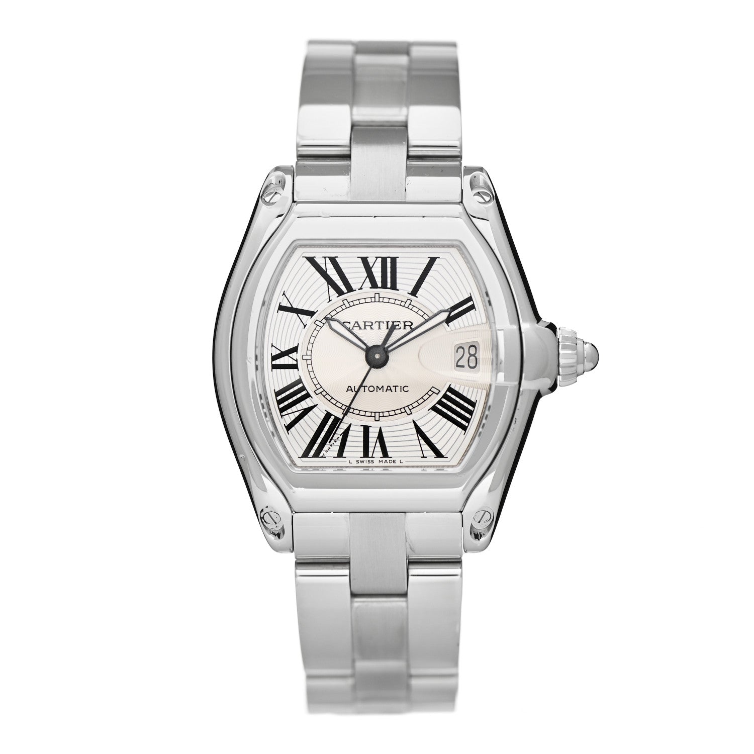 Cartier Stainless Steel 37mm Roadster Automatic Watch 1 of 5