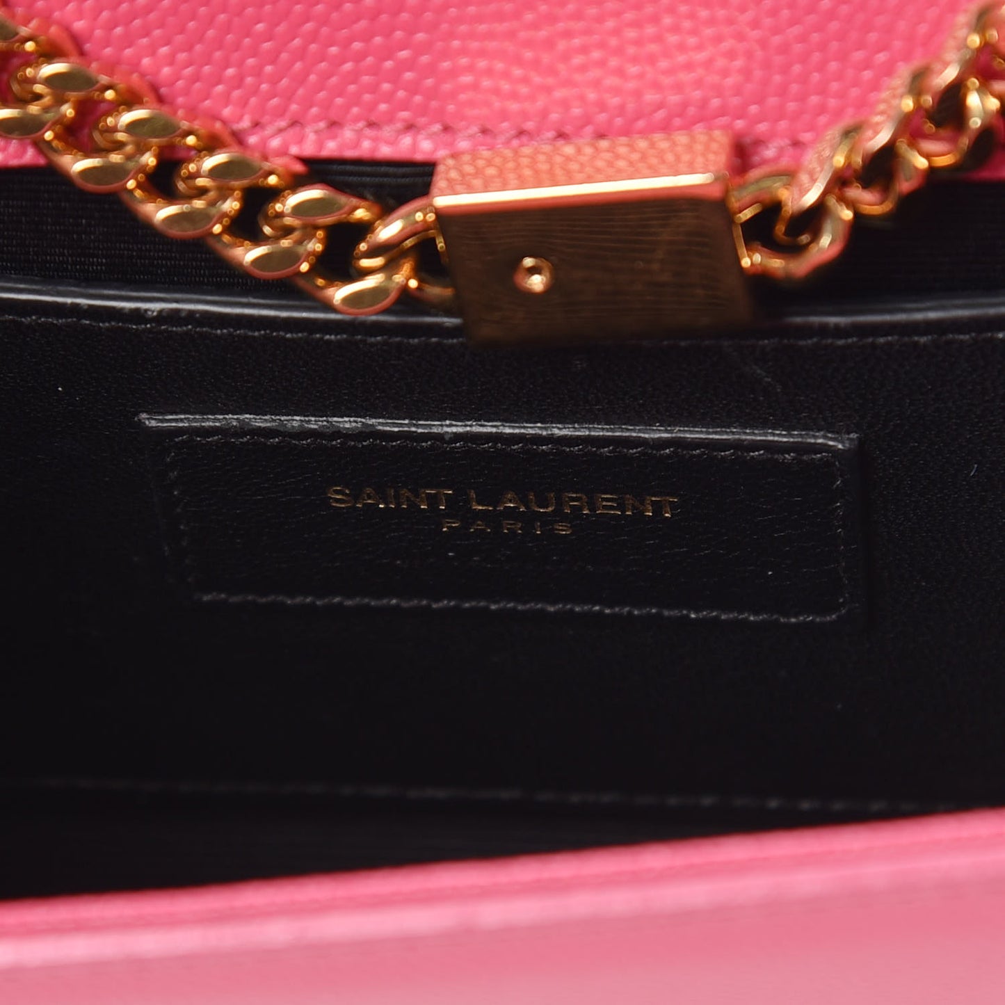 Grain De Poudre Small Monogram Kate Satchel Fuchsia