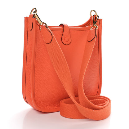 Hermes Taurillon Clemence Evelyne TPM Orange Minium 2 of 11
