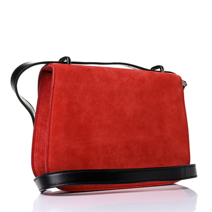 Saint Laurent Suede Star Patchwork Monogram Small Spontini Saddle Bag Red 2 of 6