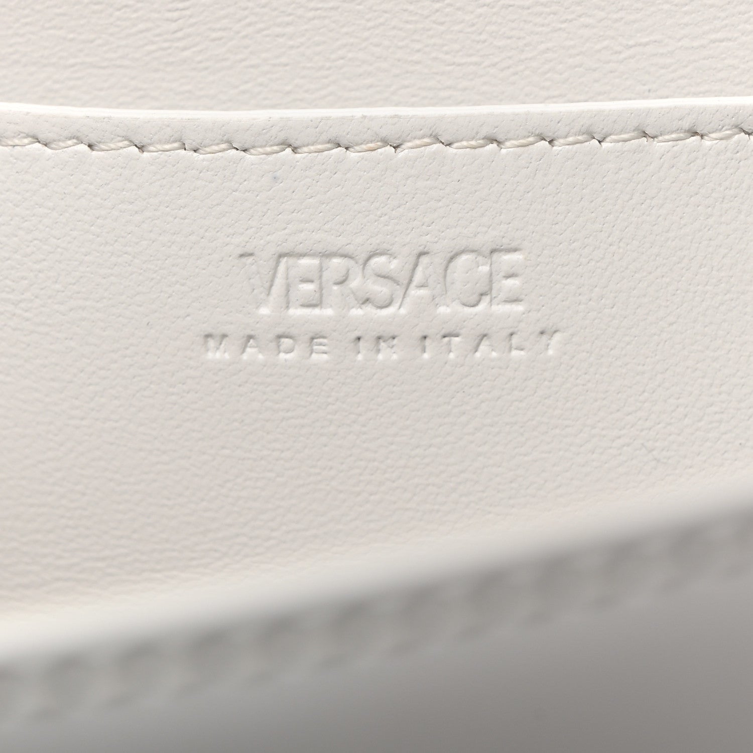 Versace Calfskin Medium Greca Goddess Shoulder Bag White 7 of 12