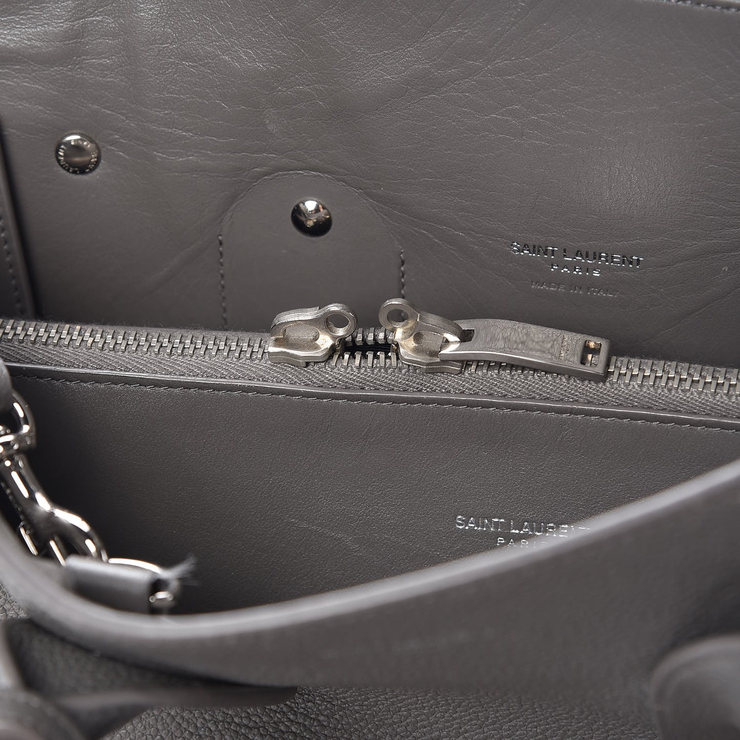 Grained Calfskin Small Sac De Jour Fog