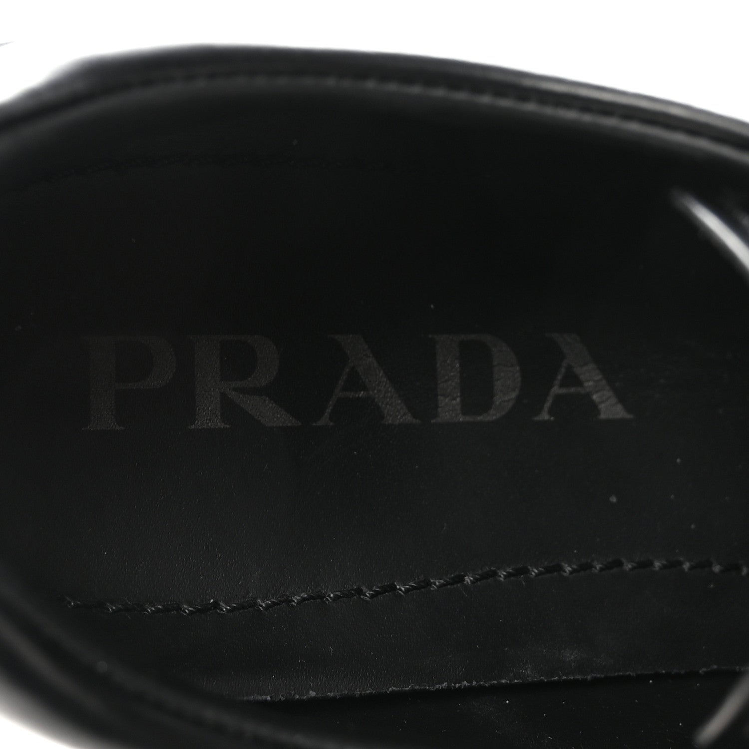 Prada Spazzolato Rois Monolith 55mm Derby Loafers 38 Black 8 of 9