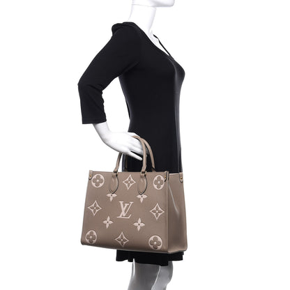 Louis Vuitton Empreinte Monogram Giant Onthego MM Tourterelle Creme 3 of 11