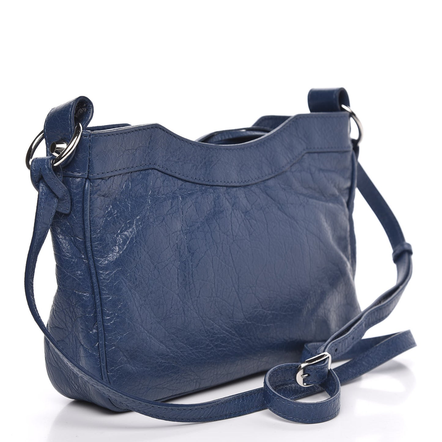 Agneau Classic Hardware Silver Hardware Hip Bleu Profond