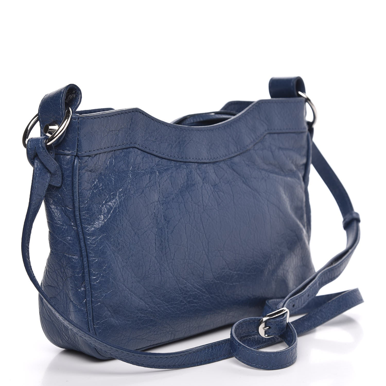 Balenciaga Agneau Classic Hardware Silver Hardware Hip Bleu Profond 3 of 9