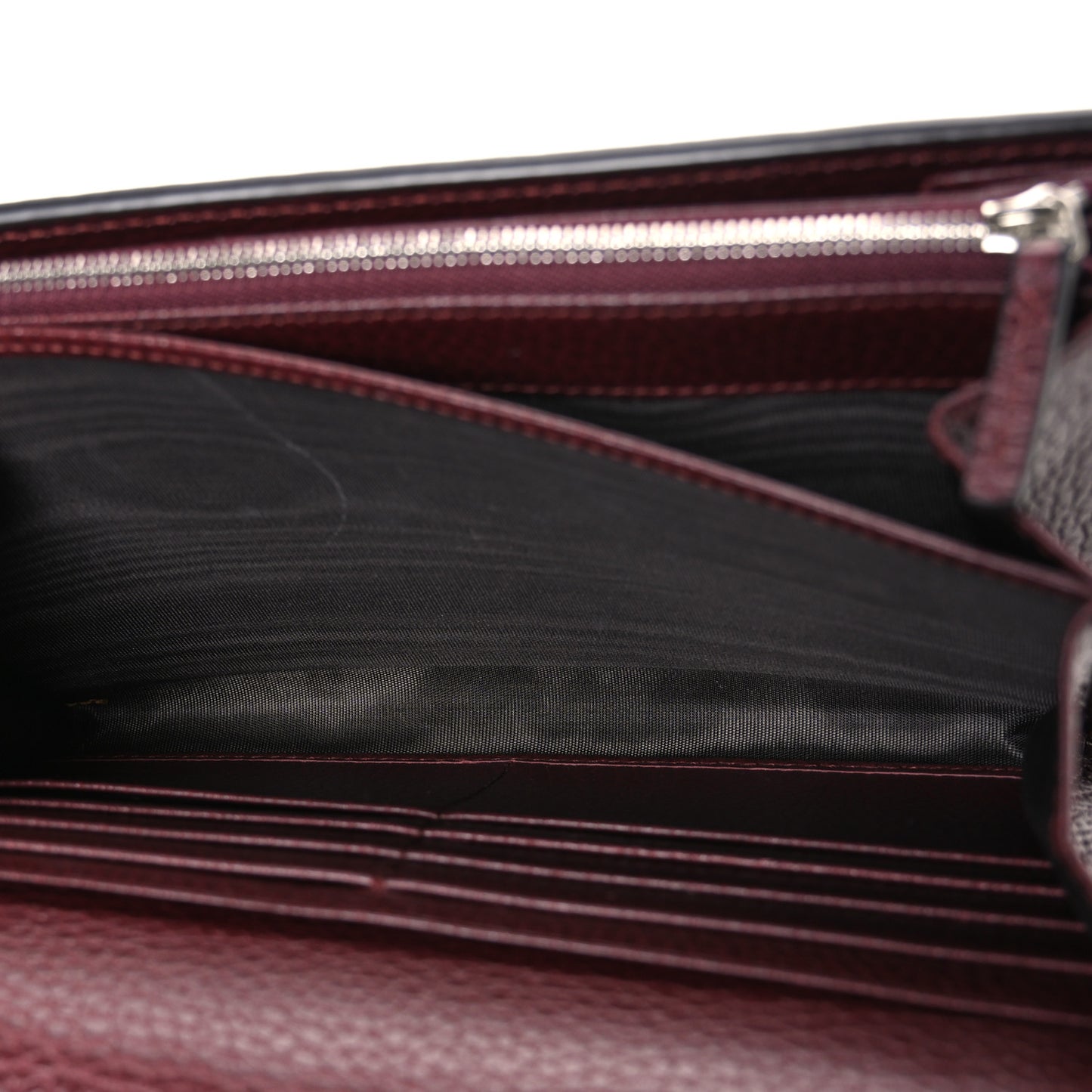 Dollar Calfskin Crystal Mini Dionysus Chain Wallet Vintage Bordeaux