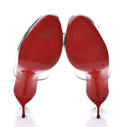 Christian Louboutin Rete Nappa Specchio Violas 100 Mule 36.5 Version Silver 5 of 8