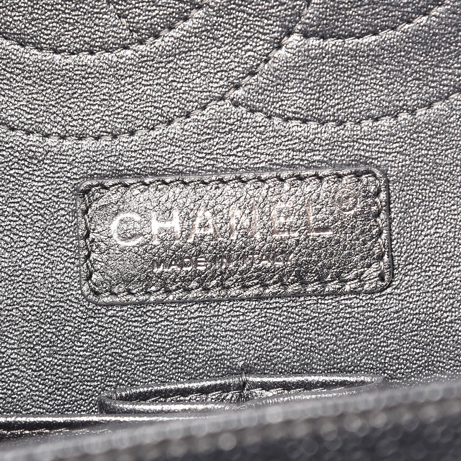 Chanel Pearly Caviar Quilted Jumbo Double Flap Grey 6 of 9