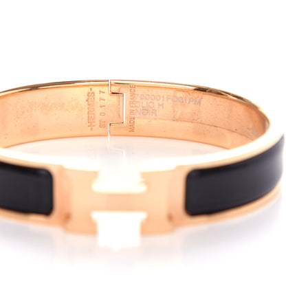 Hermes Enamel Narrow Clic Clac H Bracelet PM Black 4 of 5