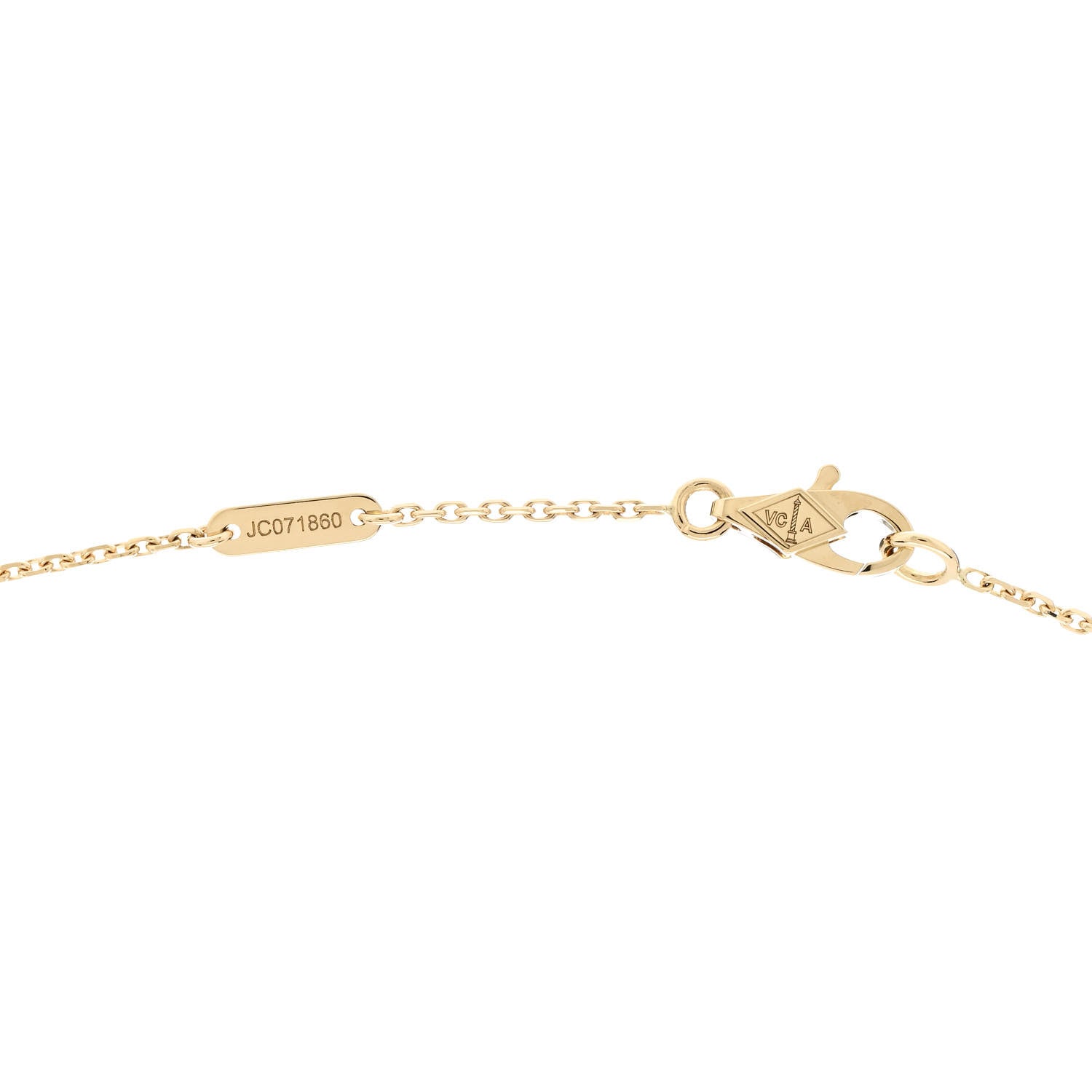 Van Cleef & Arpels 18K Yellow Gold Mother of Pearl Sweet Alhambra Butterfly Pendant Necklace 5 of 6