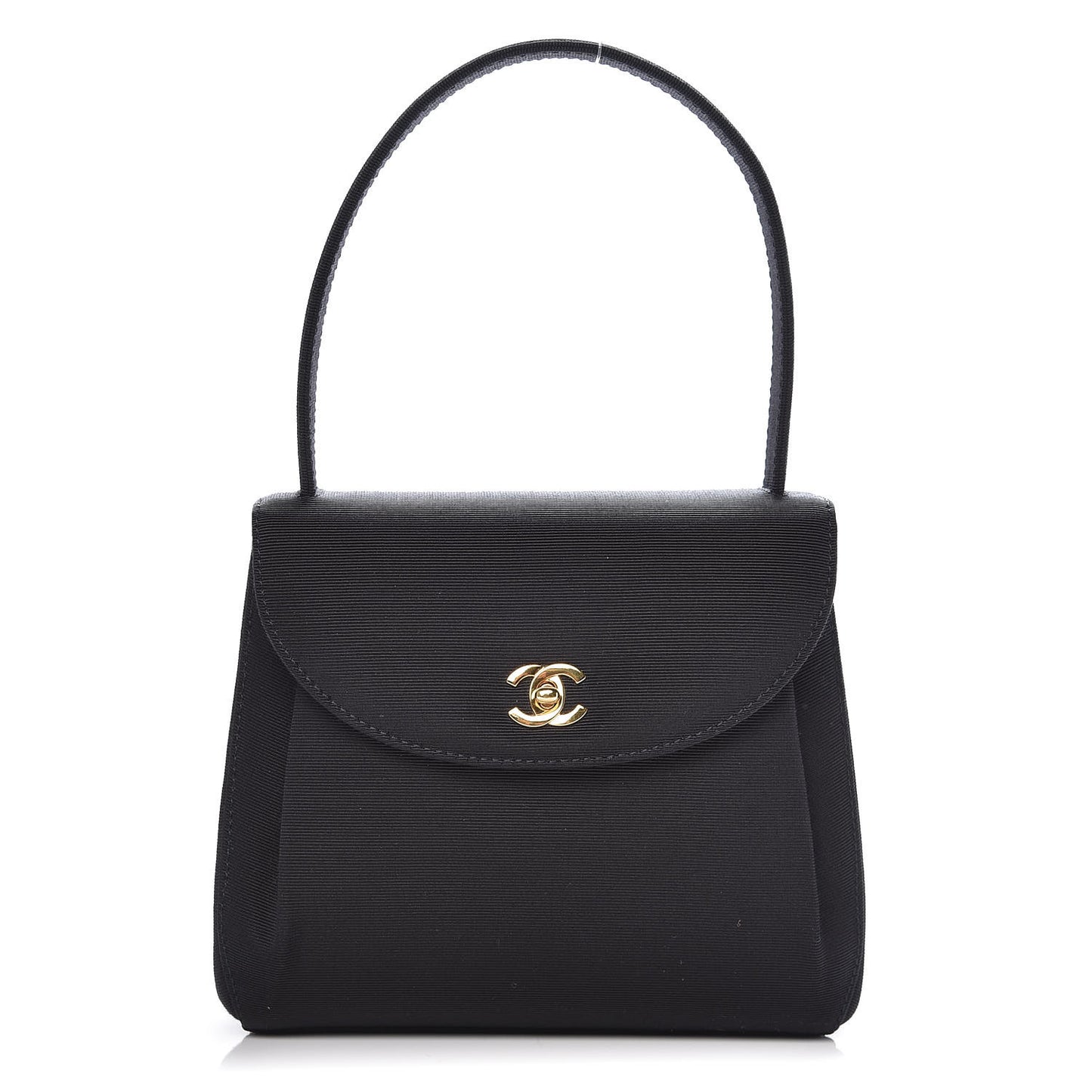Grosgrain Mini Kelly Flap Bag Black