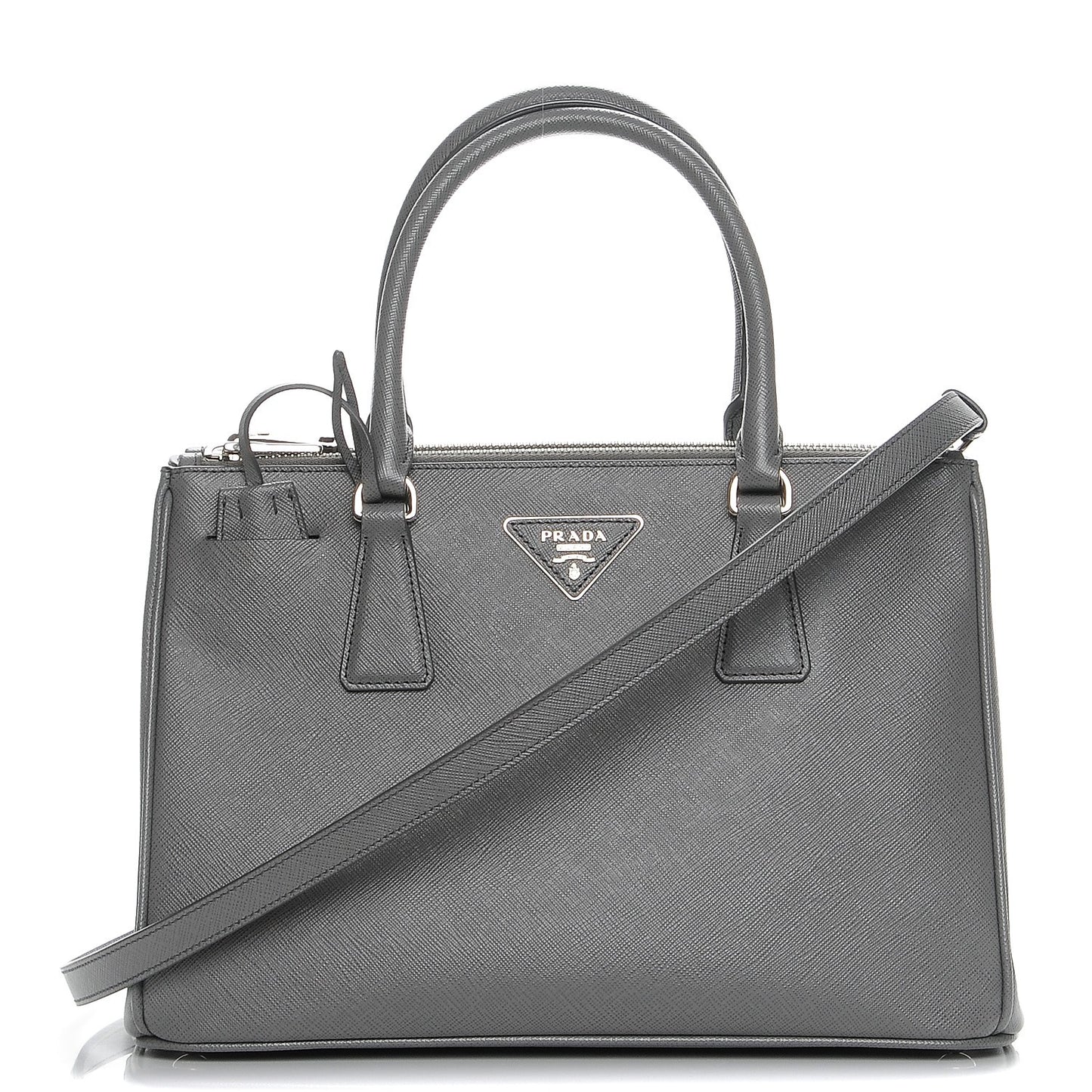 Saffiano Small Galleria Double Zip Tote Marmo