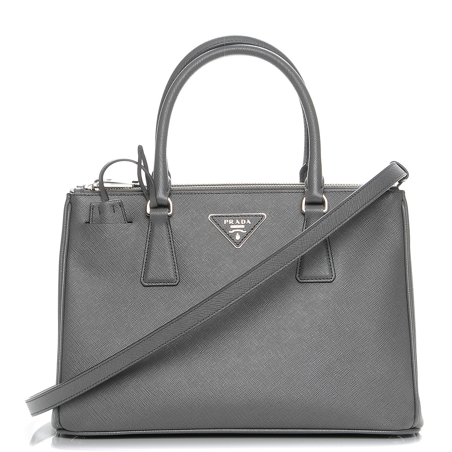 Prada Saffiano Small Galleria Double Zip Tote Marmo 1 of 9