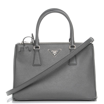Prada Saffiano Small Galleria Double Zip Tote Marmo 1 of 9