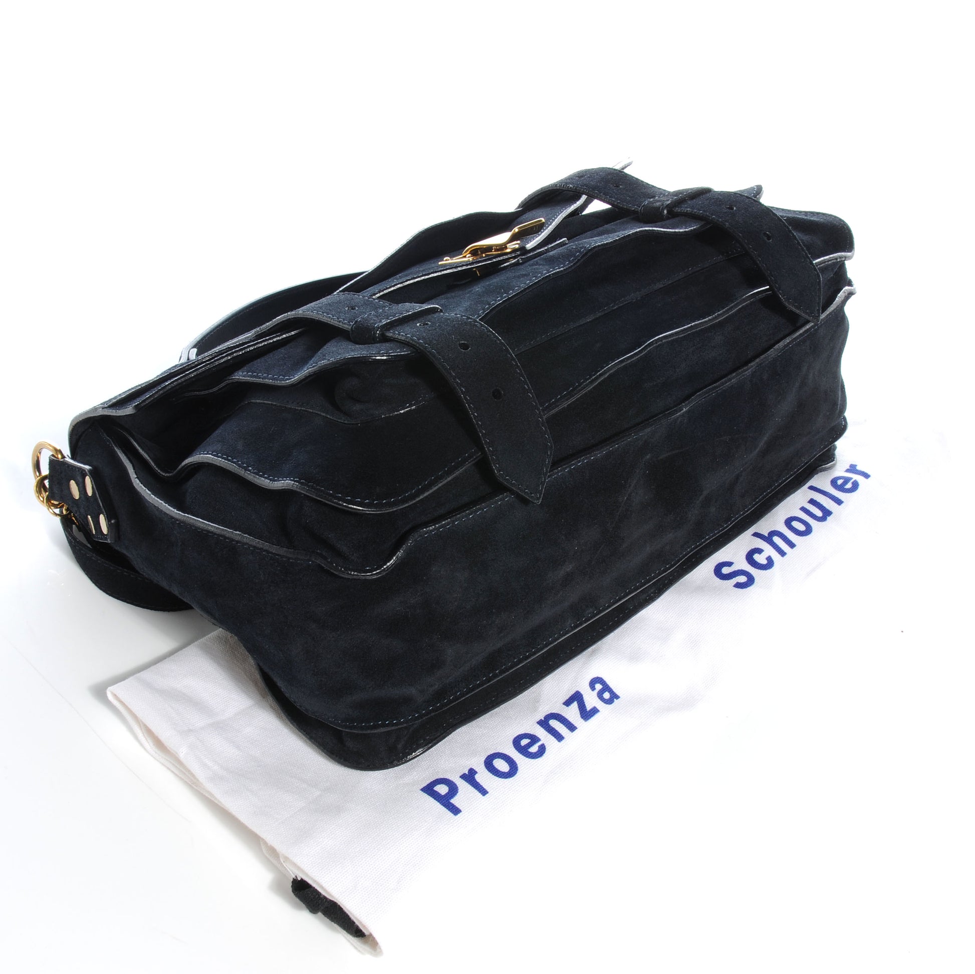 Proenza Schouler Suede PS1 Medium Satchel Navy 4 of 7